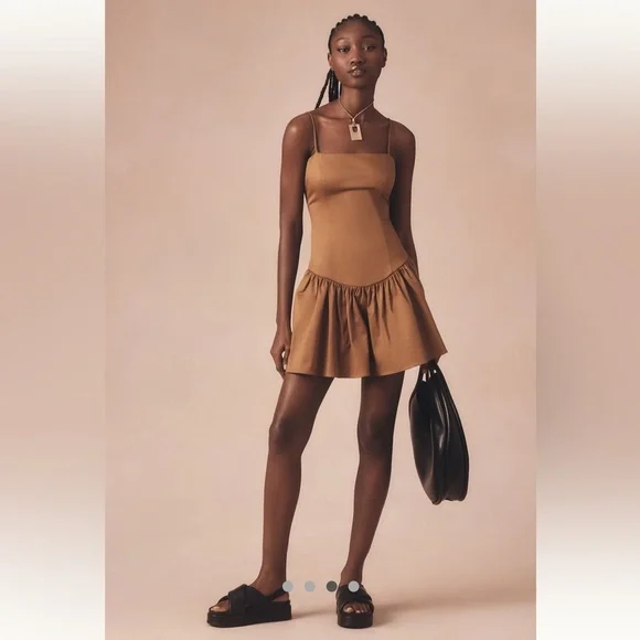 Anthropologie NWT Maeve Drop-Waist Mini Dress size L. - Picture 2 of 16